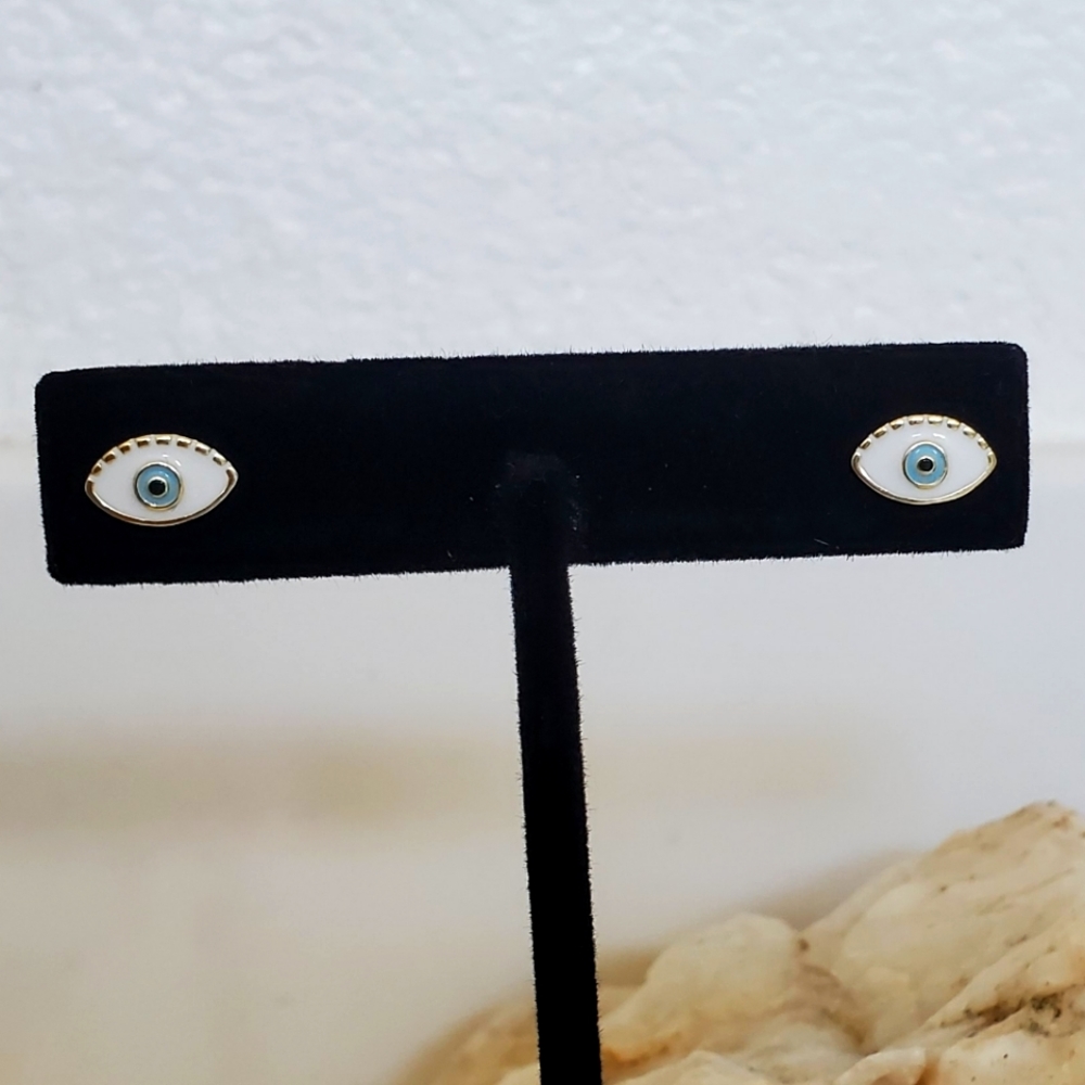 Earring ring set evil eye